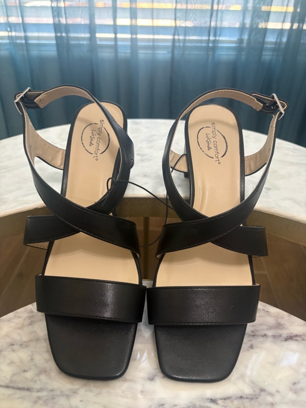 LifeStride Black Troy slingback dress sandals .